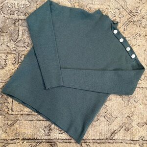 Tahari Teal Turtleneck Sweater